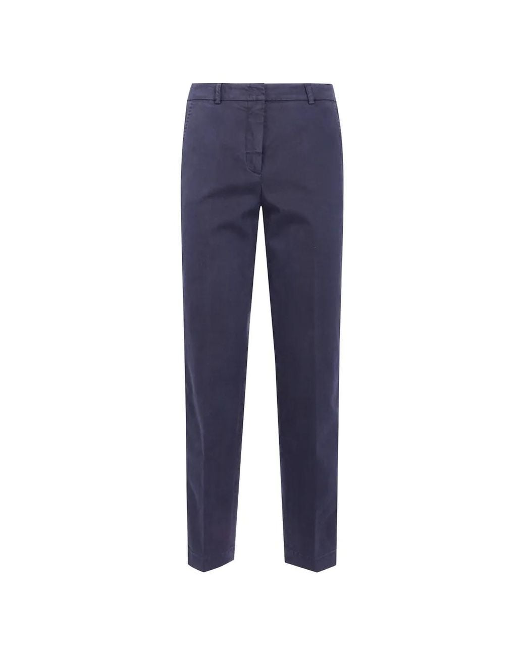 Peserico Blue Pressed-Crease Slim-Fit Trousers