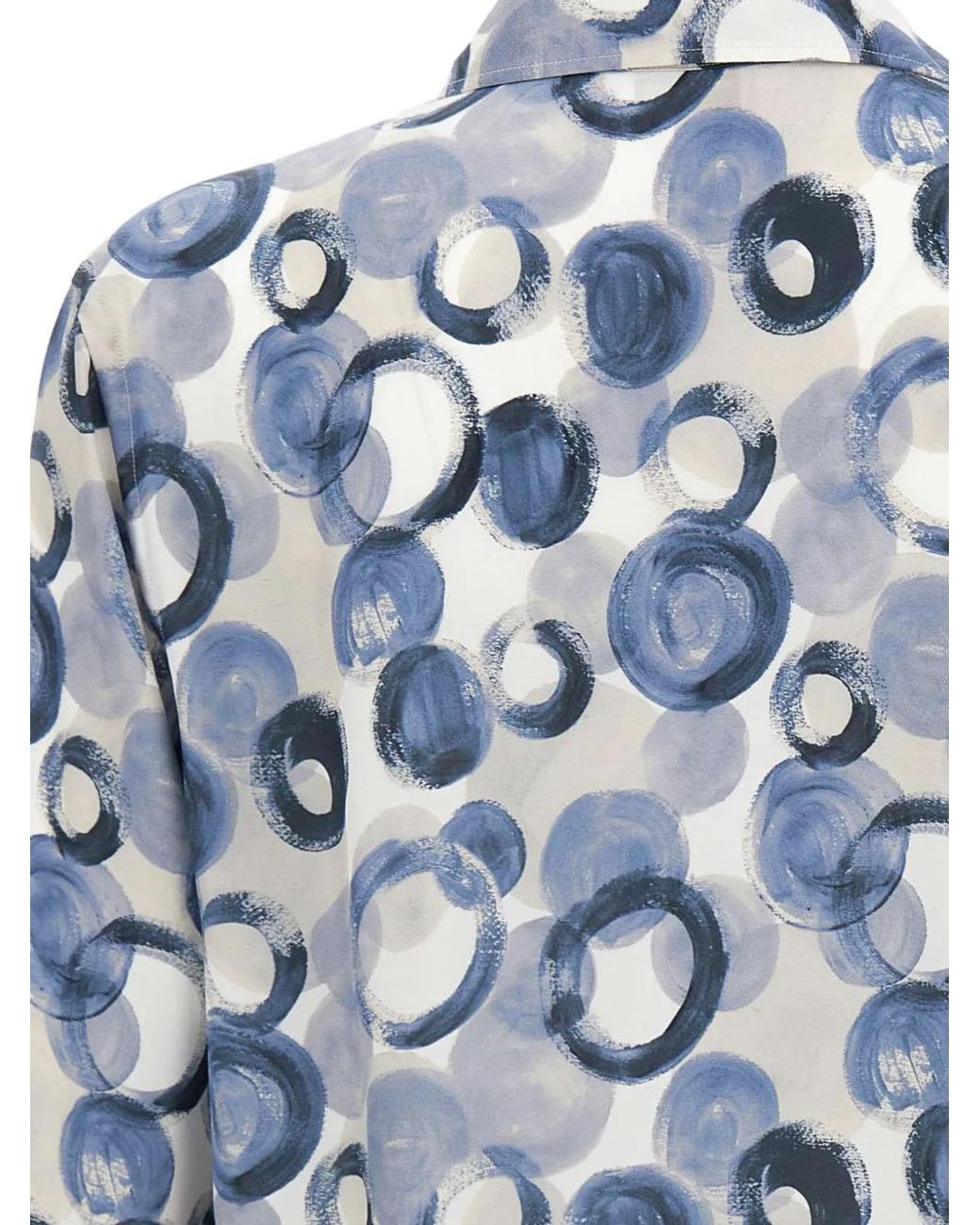 Tagliatore Blue Island Cuban-Collar Shirt for men