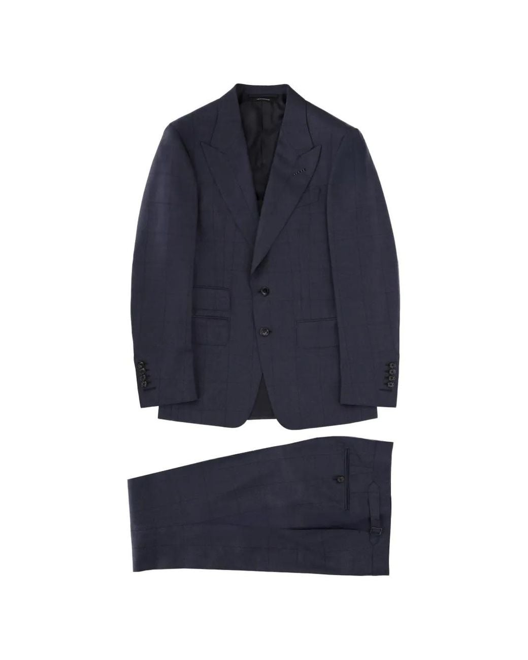 Tom Ford Blue Costume À Carreaux for men