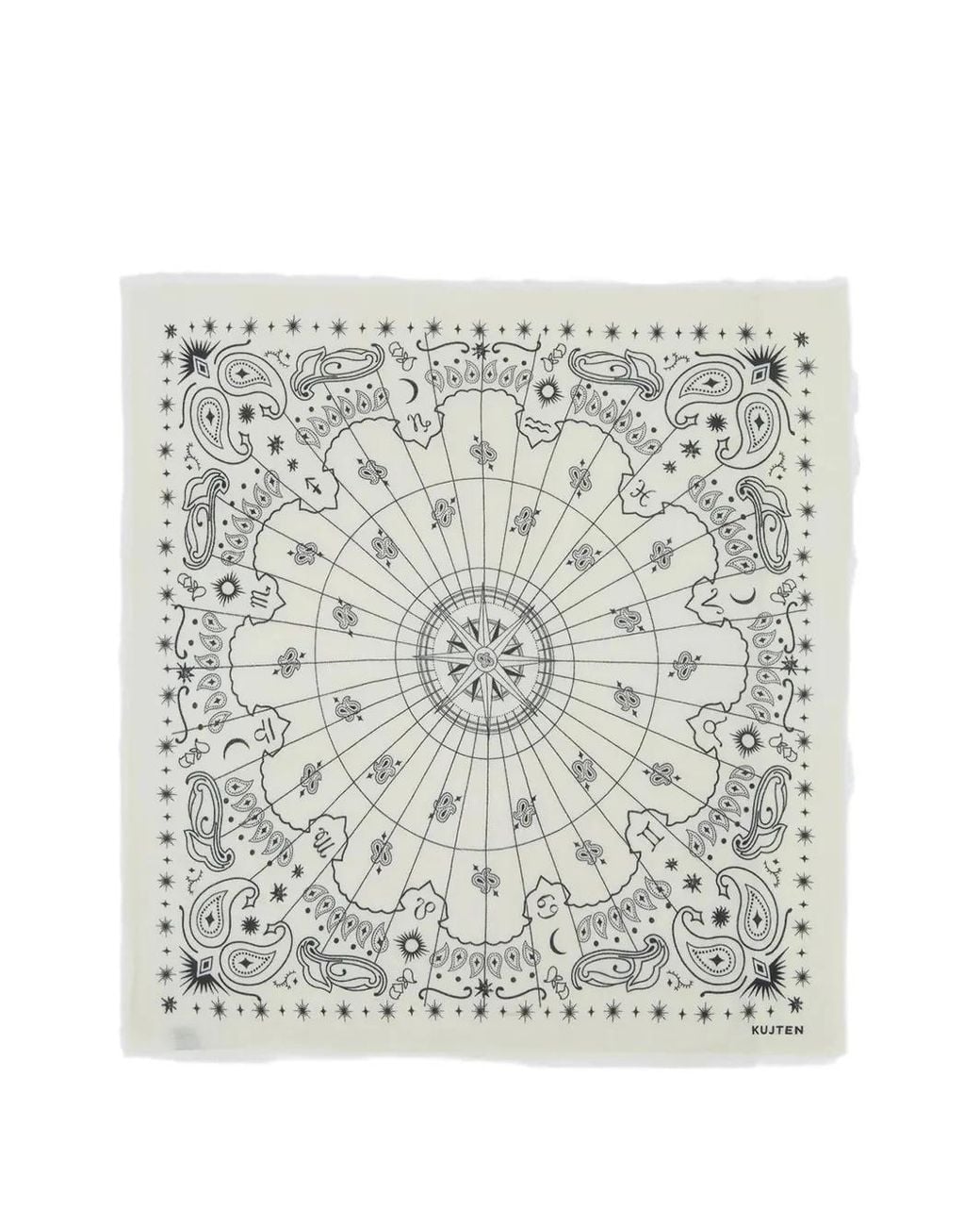 Kujten Gray Large Hachiko Astro Bandana Scarf