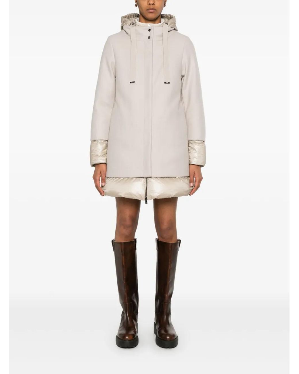Herno Gray A-Line Lightweight Coat