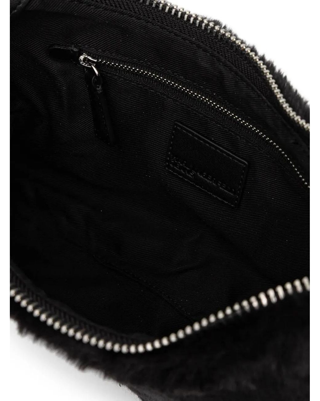 Karl Lagerfeld Black Faux-Fur Cross Body Bag
