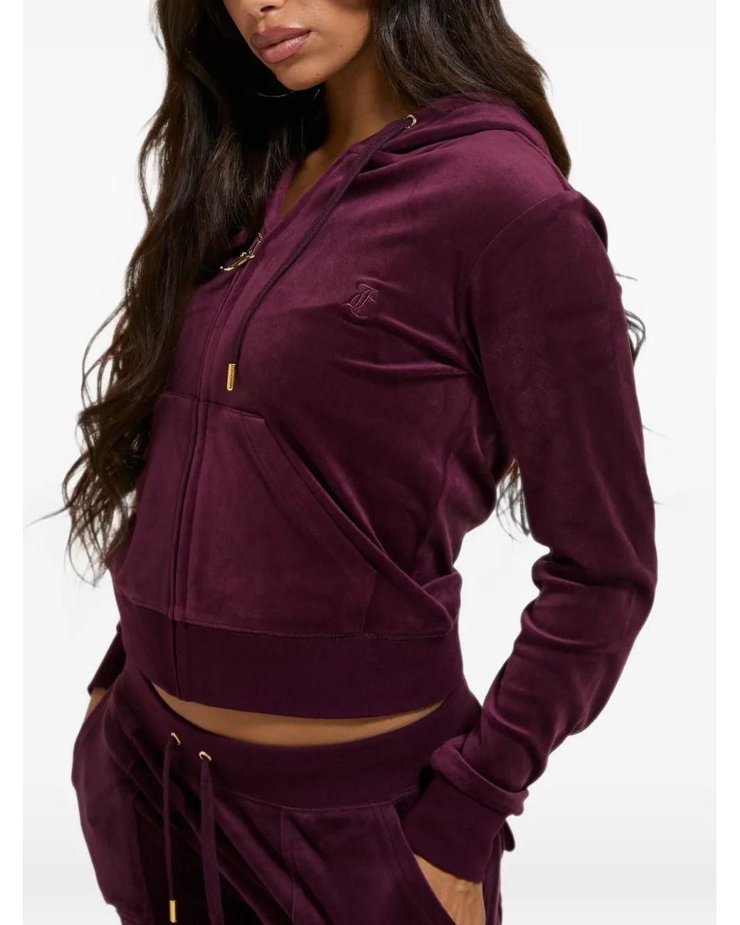Juicy Couture Purple Robertson Velour Hoodie
