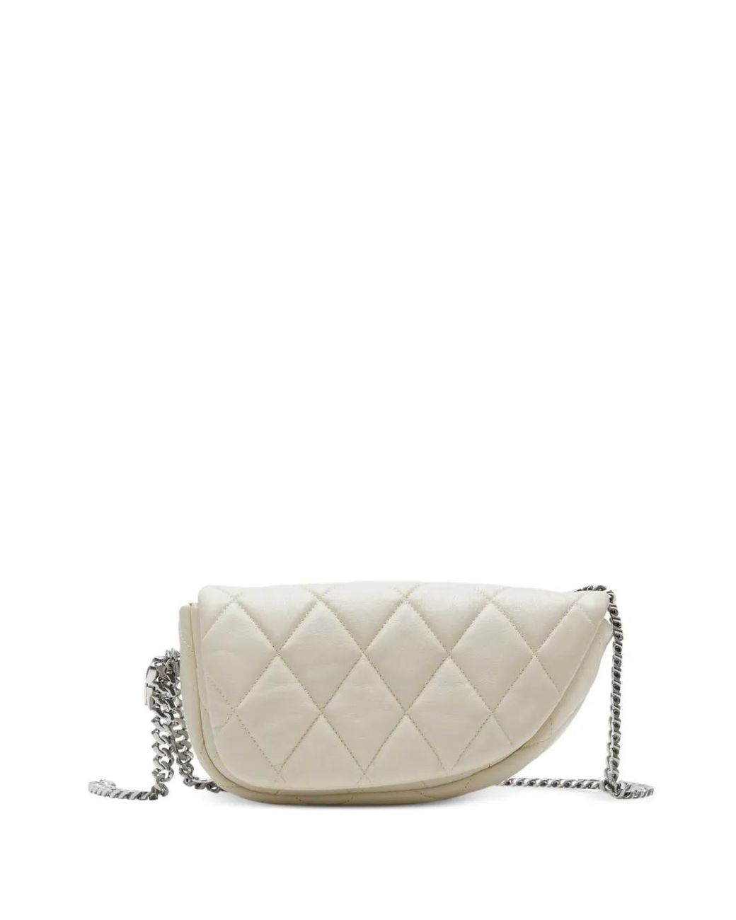 Burberry White Shield Lock Shoulder Bag