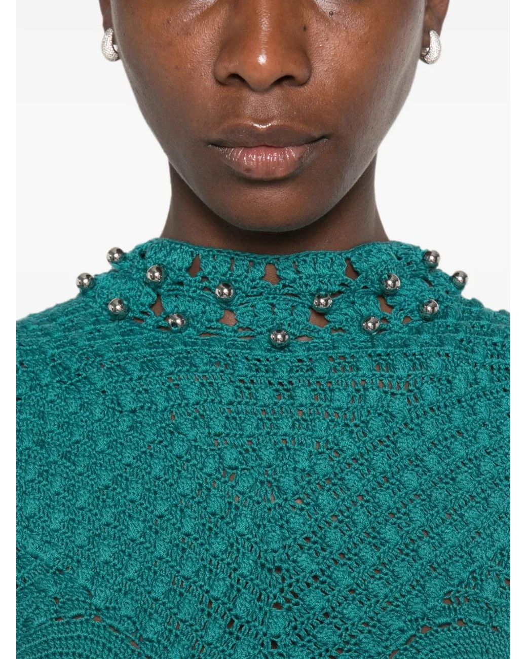 Rabanne Green Handmade Sleeveless Top