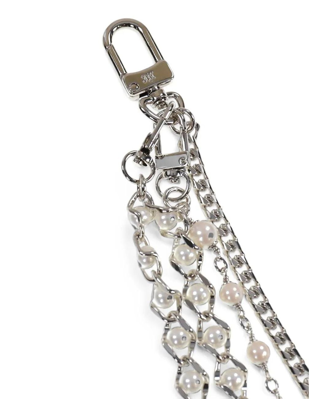 JUN/NAKAYAMA White Charm-Embellished Bag Chain for men