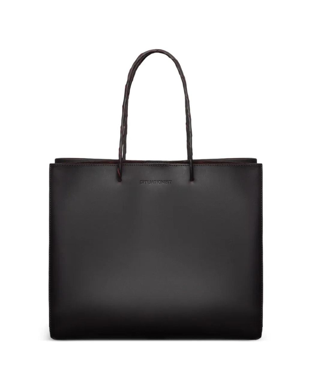 Situationist Black Sac Cabas À Anse Tressée