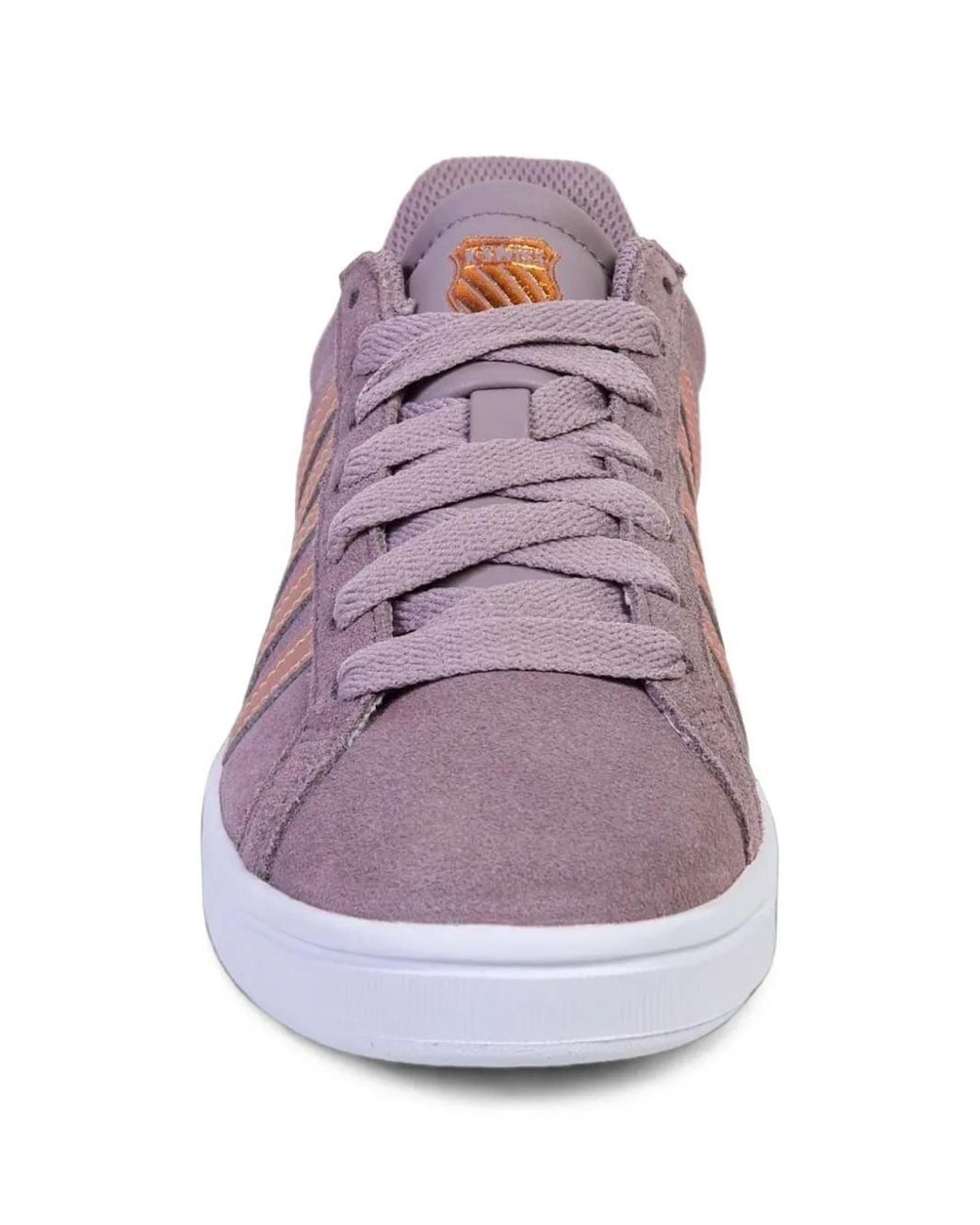 K-swiss Purple Court Tiebreak Suede Stripe-Detail Low-Top Sneakers