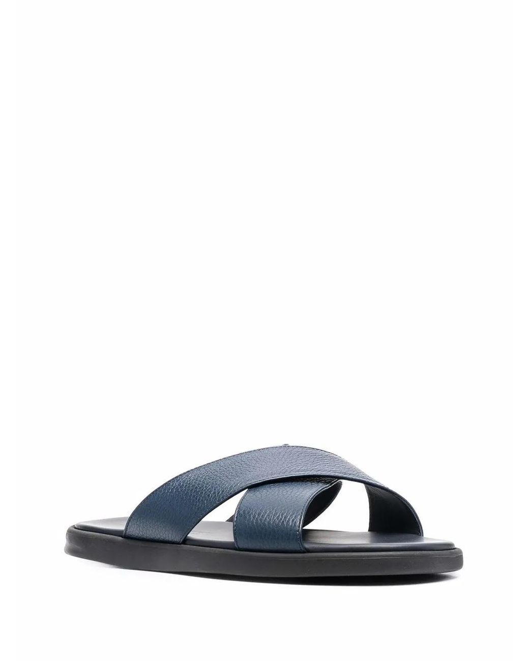 Doucal's Blue Crossover Strap Sandals for men