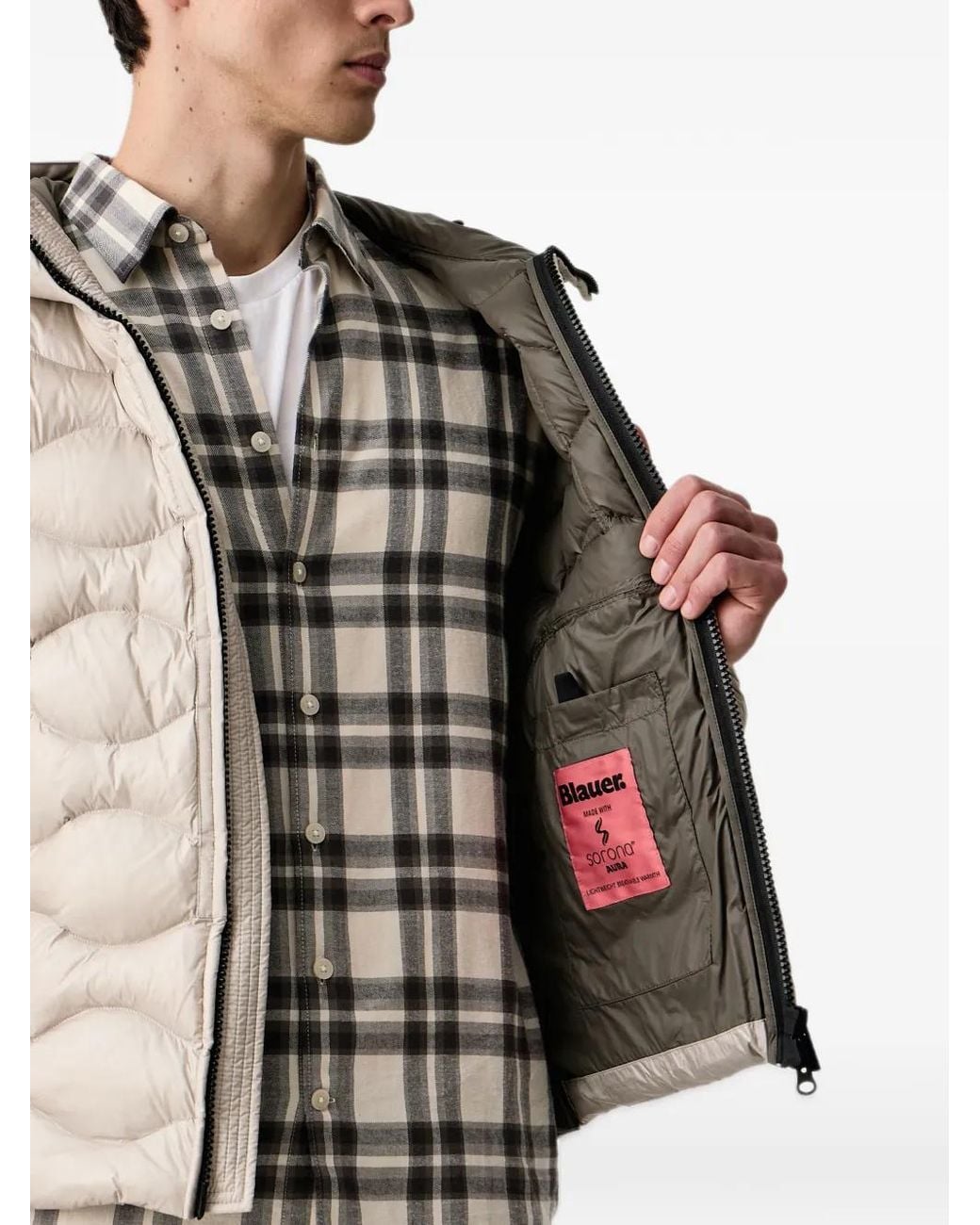 Blauer Natural Wave-Quilted Sorona Aura Hooded Jacket for men