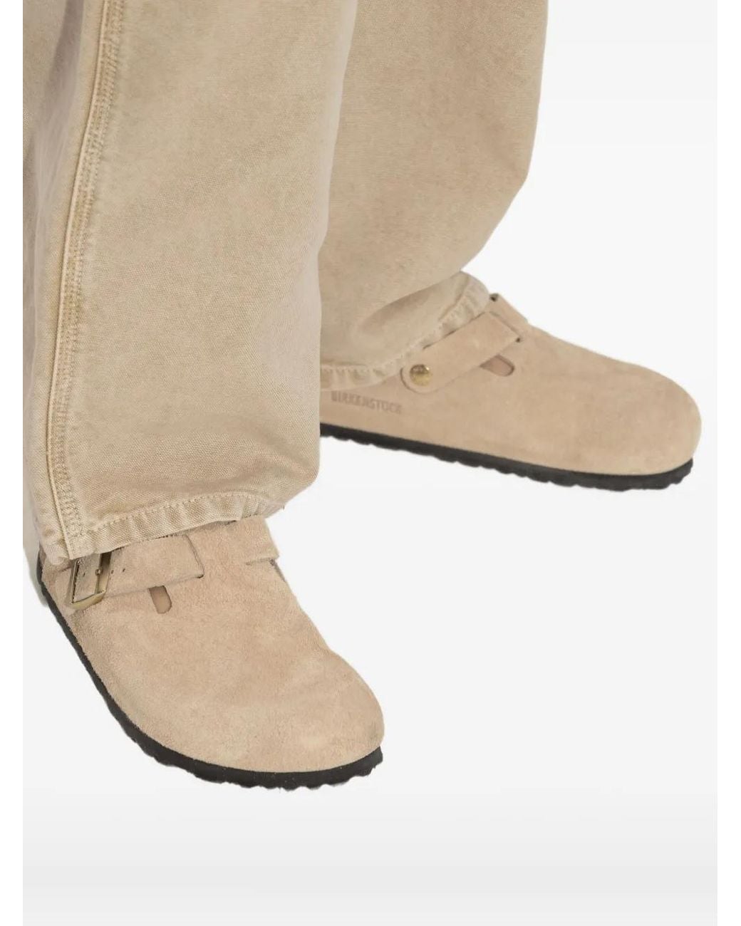 Birkenstock White Boston Clogs