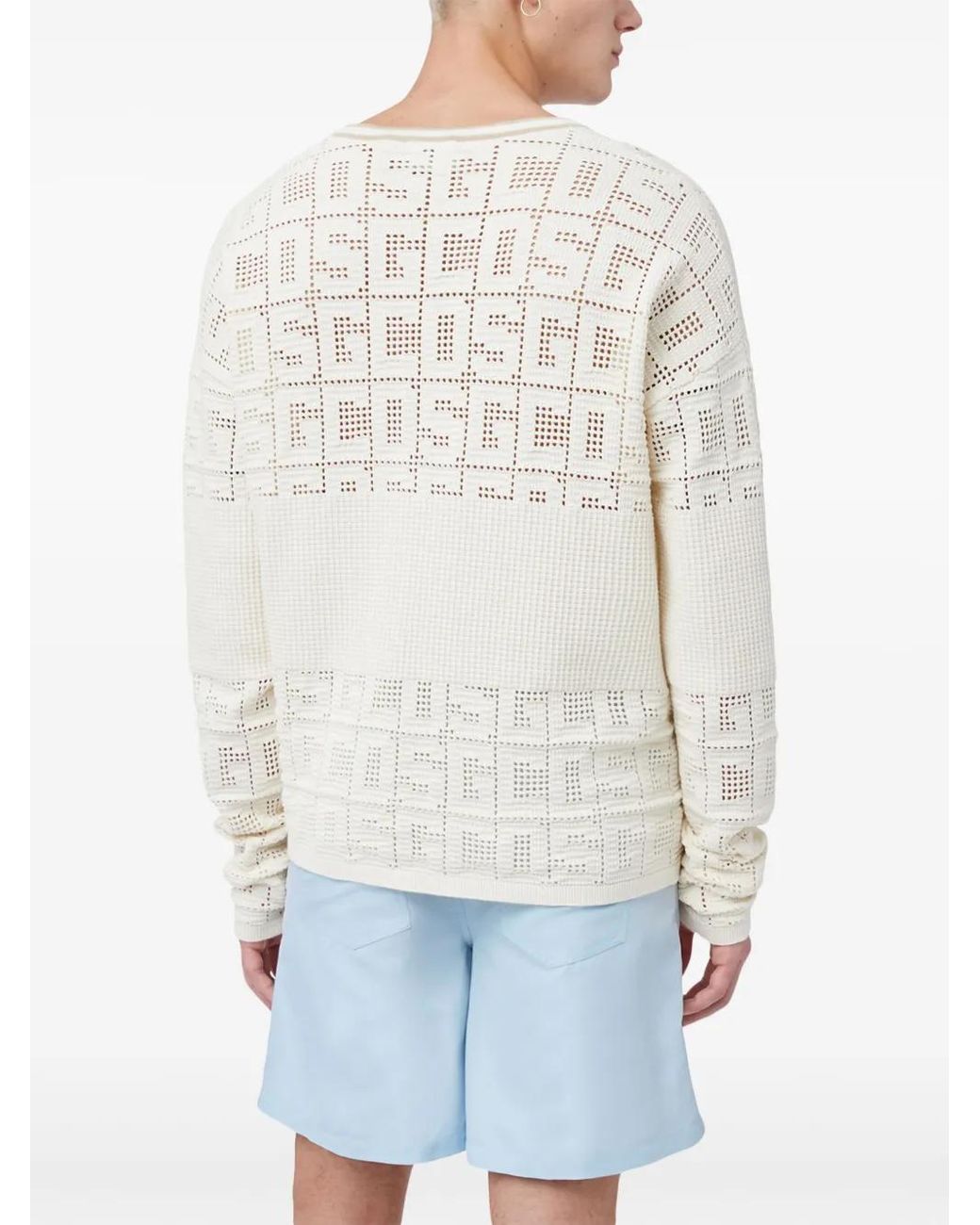 Gcds Pullover Mit Monogramm-Makramee in White für Herren