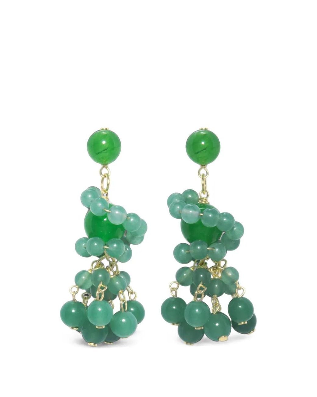 COMPLETEDWORKS Green The Aftertaste Of A Dreamagate Drop Earrings