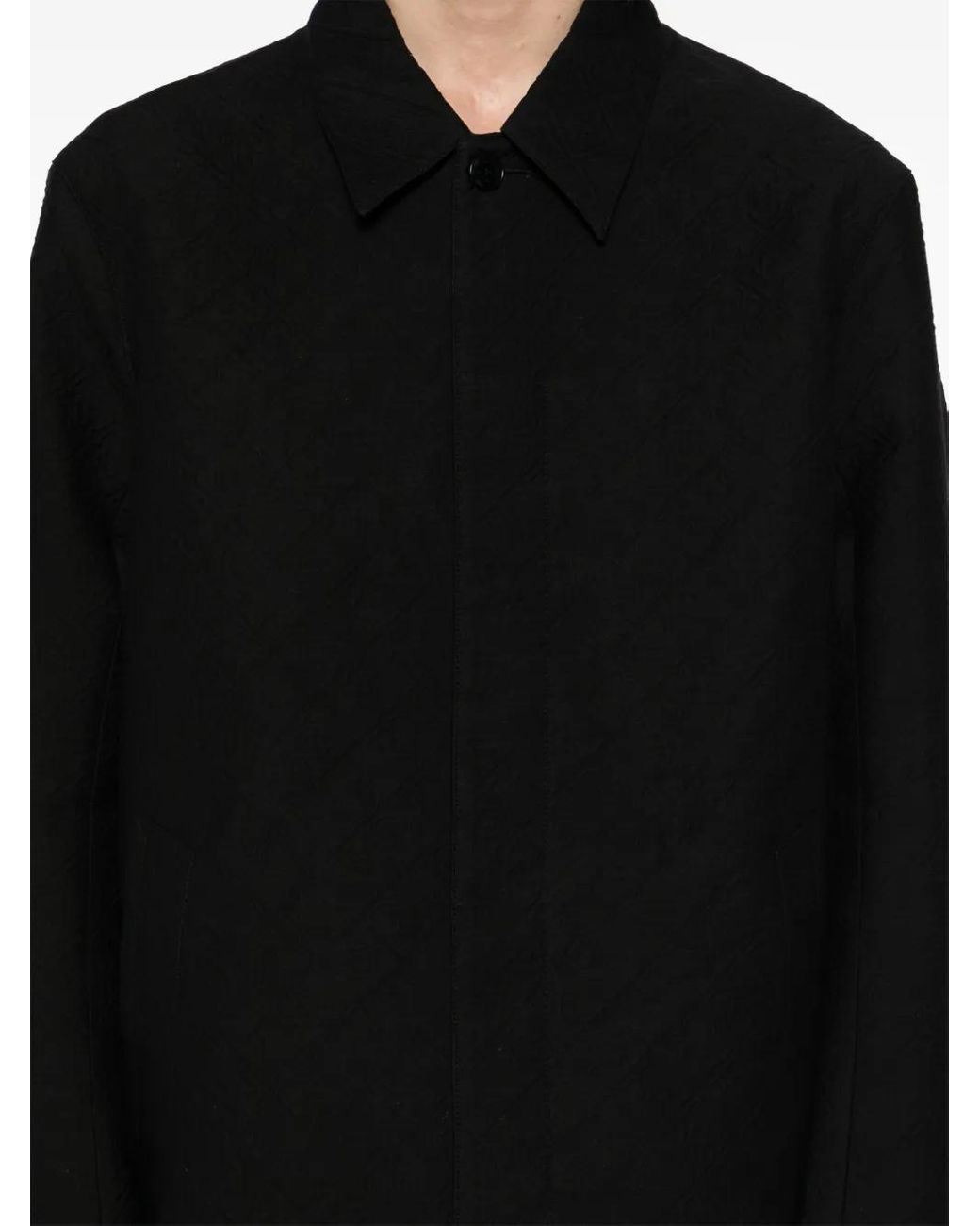 Casablanca Black Jacquard Coat for men