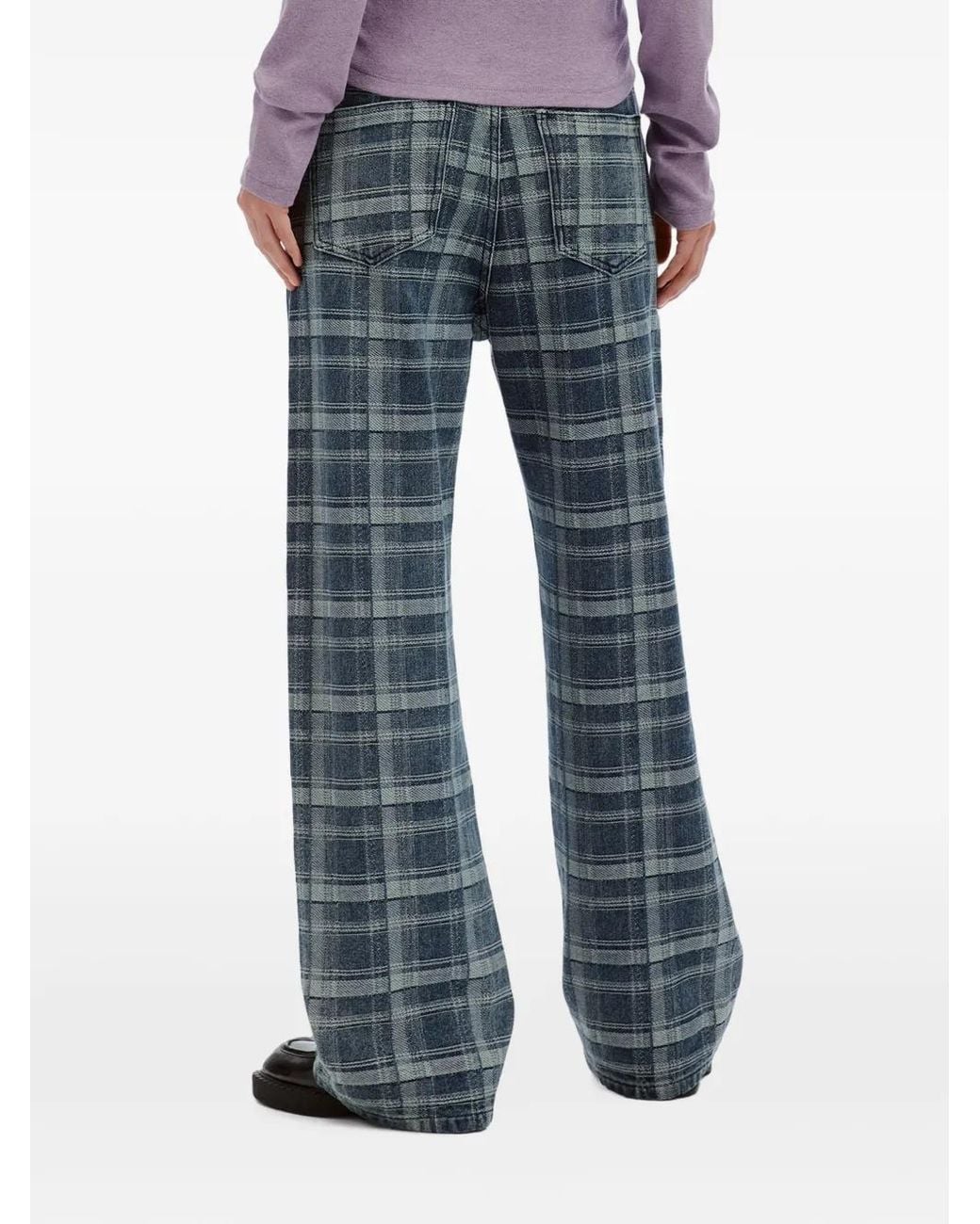B+ AB Geruite Jeans in het Blue