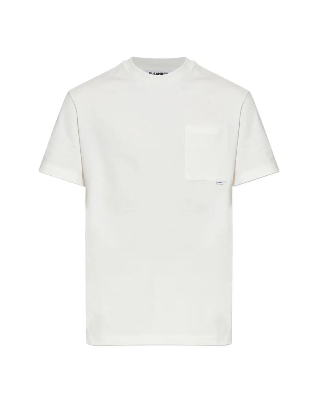 Jil Sander White T-Shirt À Poche Poitrine for men