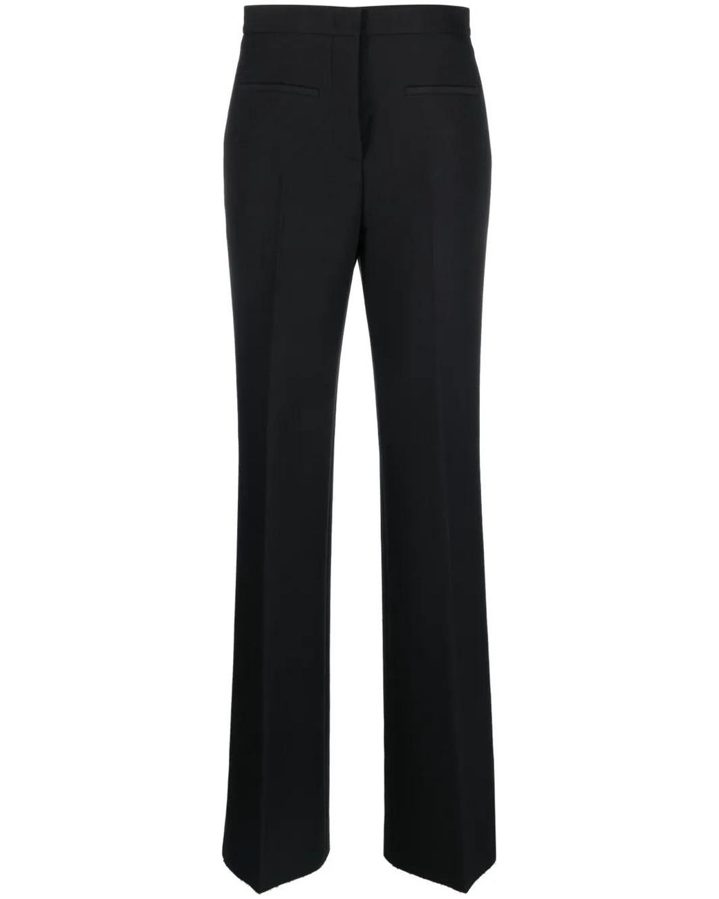 MSGM Black Mid-Rise Tailored Trousers