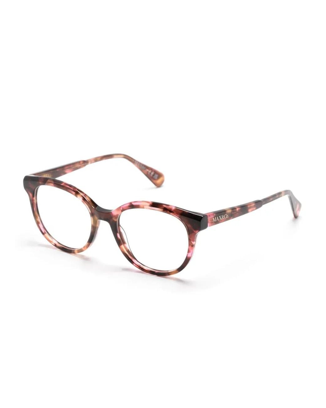 MAX&Co. Brown Tortoiseshell-Effect Round-Frame Glasses
