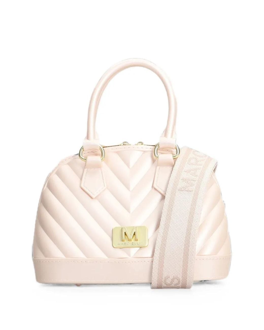 Marc Ellis Natural S Flat Maya Chevron-Quilted Mini Bag