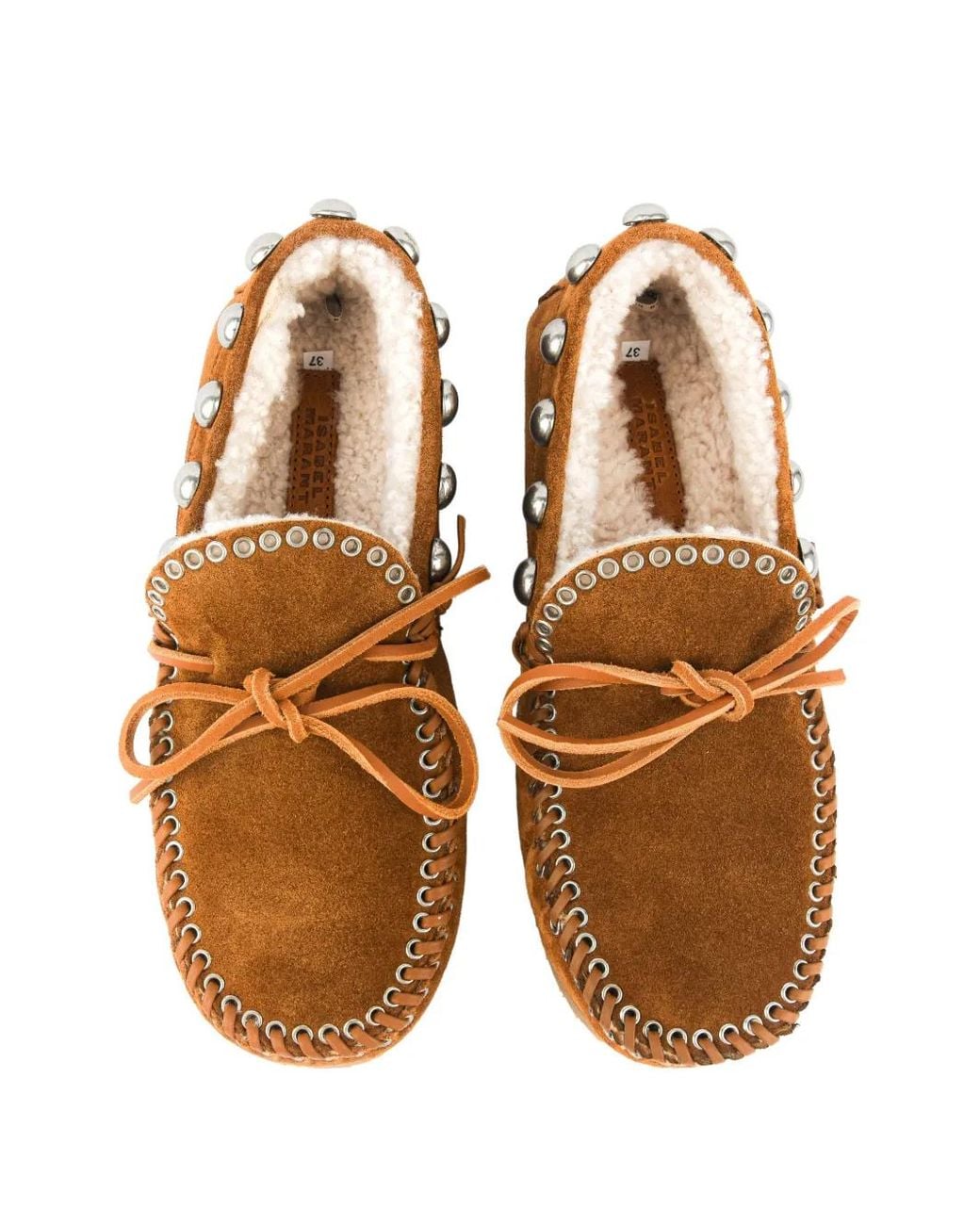 Isabel Marant Brown Loafer Mit Shearling-Futter