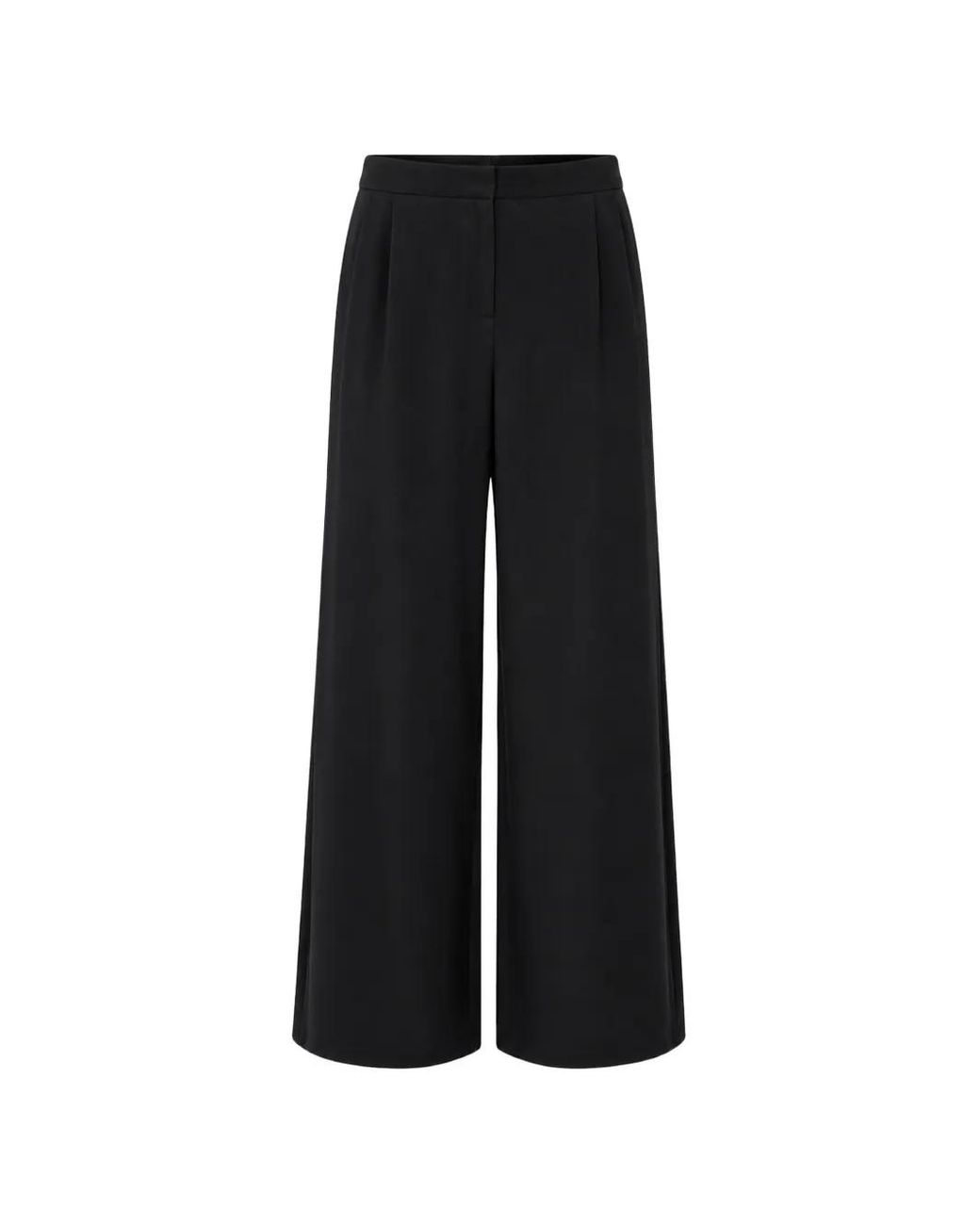 Dusan Black Pleated Palazzo Pants