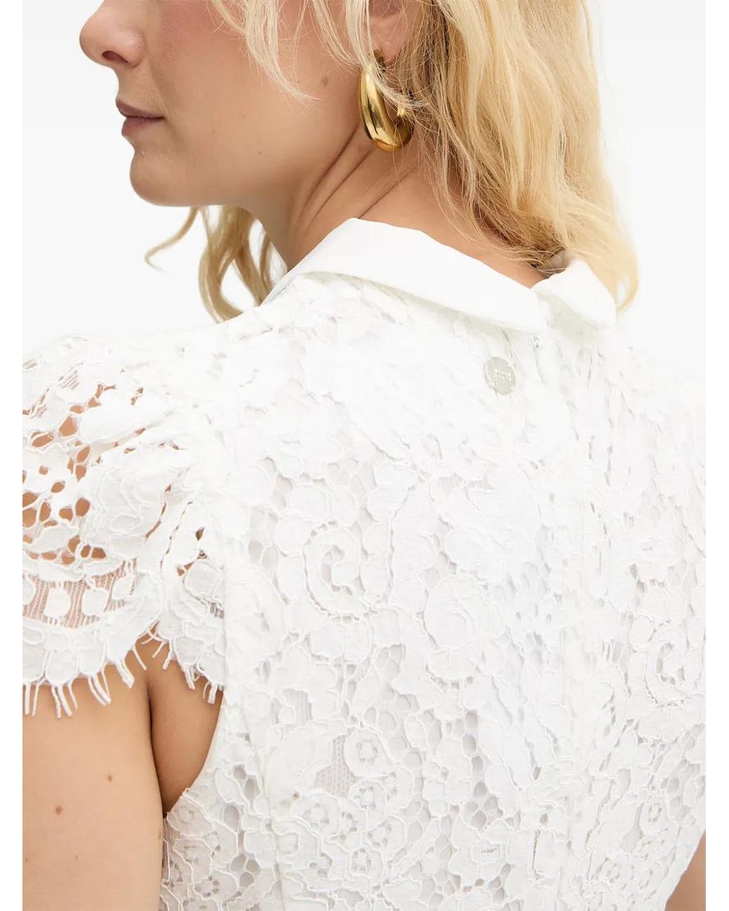 Silvian Heach White Robe Courte Ceinturée