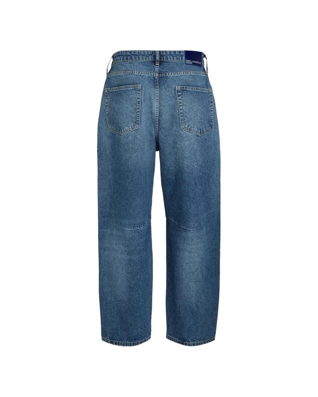 Karl Lagerfeld Blue Barrel Jeans for men