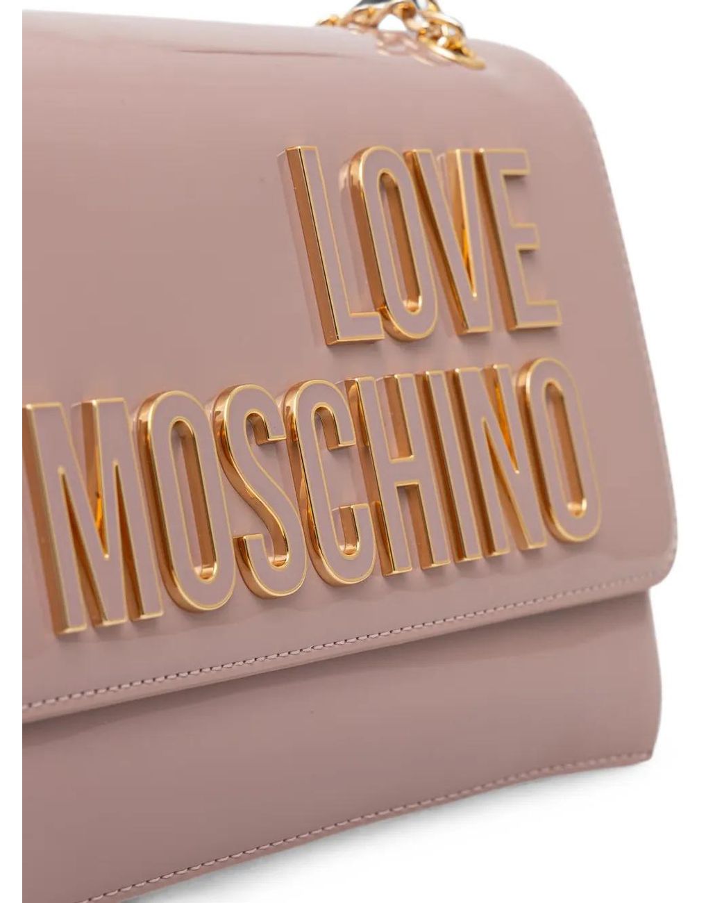 Love Moschino Pink Logo-Lettering Crossbody Bag