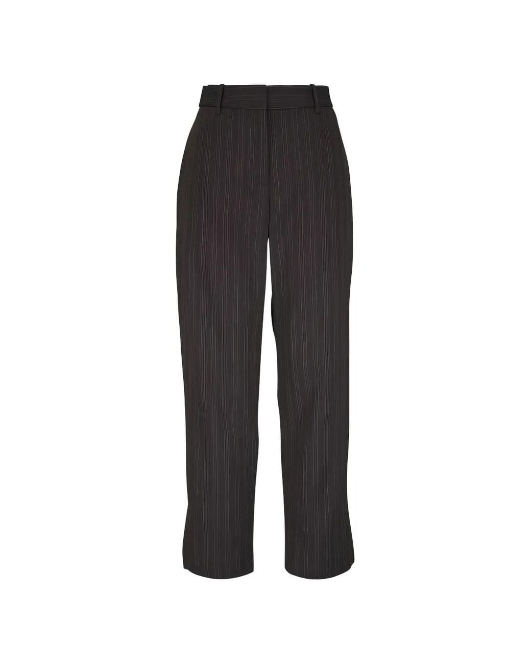 Twp Black Roberts Pinstripe-Pattern Straight-Leg Trousers