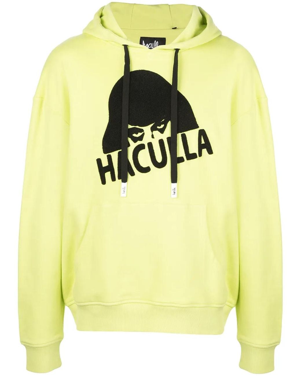 Haculla Yellow Gloss Drop Shoulder Hoodie for men