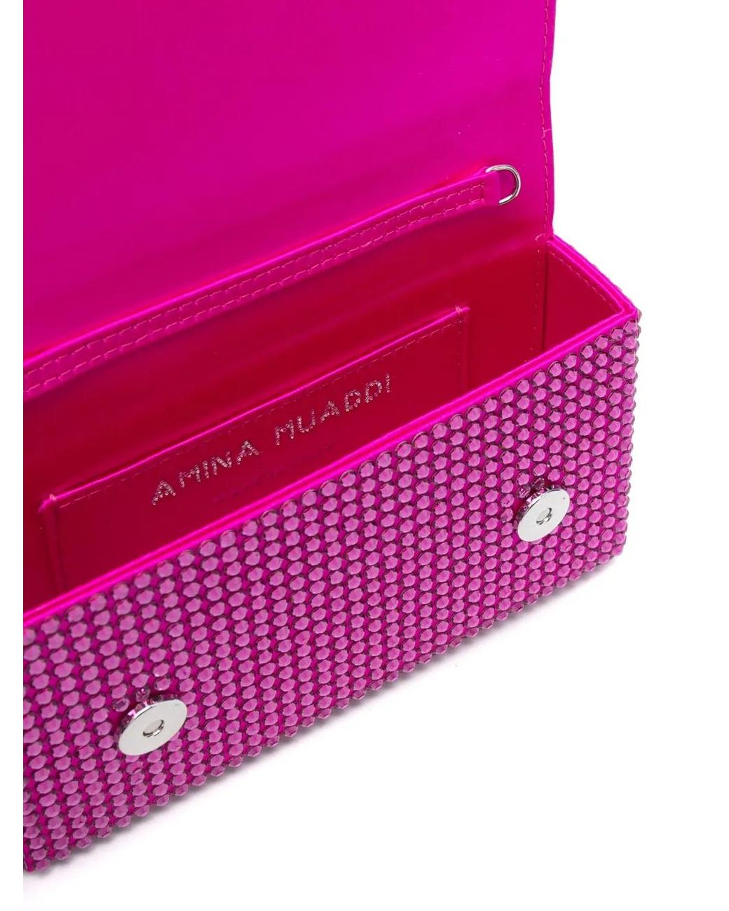 AMINA MUADDI Purple Mini Paloma Clutch Bag