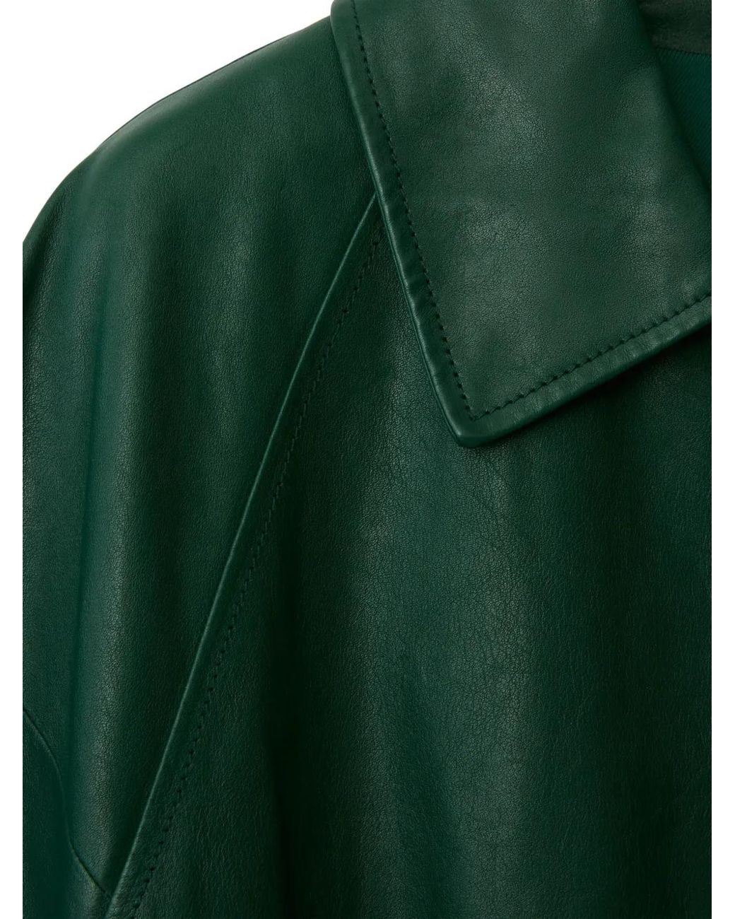 Burberry Leren Mantel in het Green