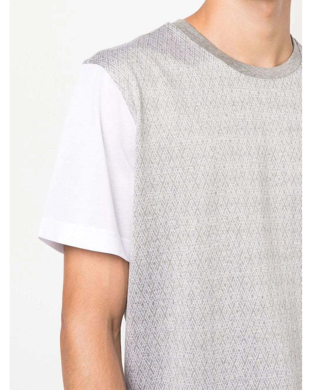 Billionaire White Two-Tone Cotton T-Shirt for men