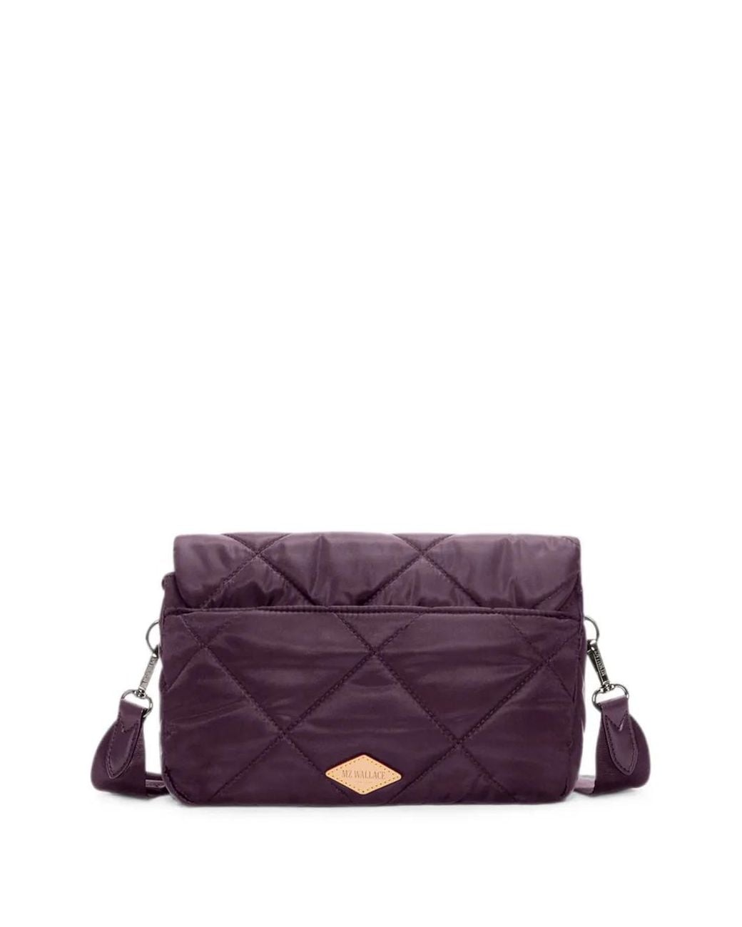 MZ Wallace Purple Madison Quilted Cross Body Bag