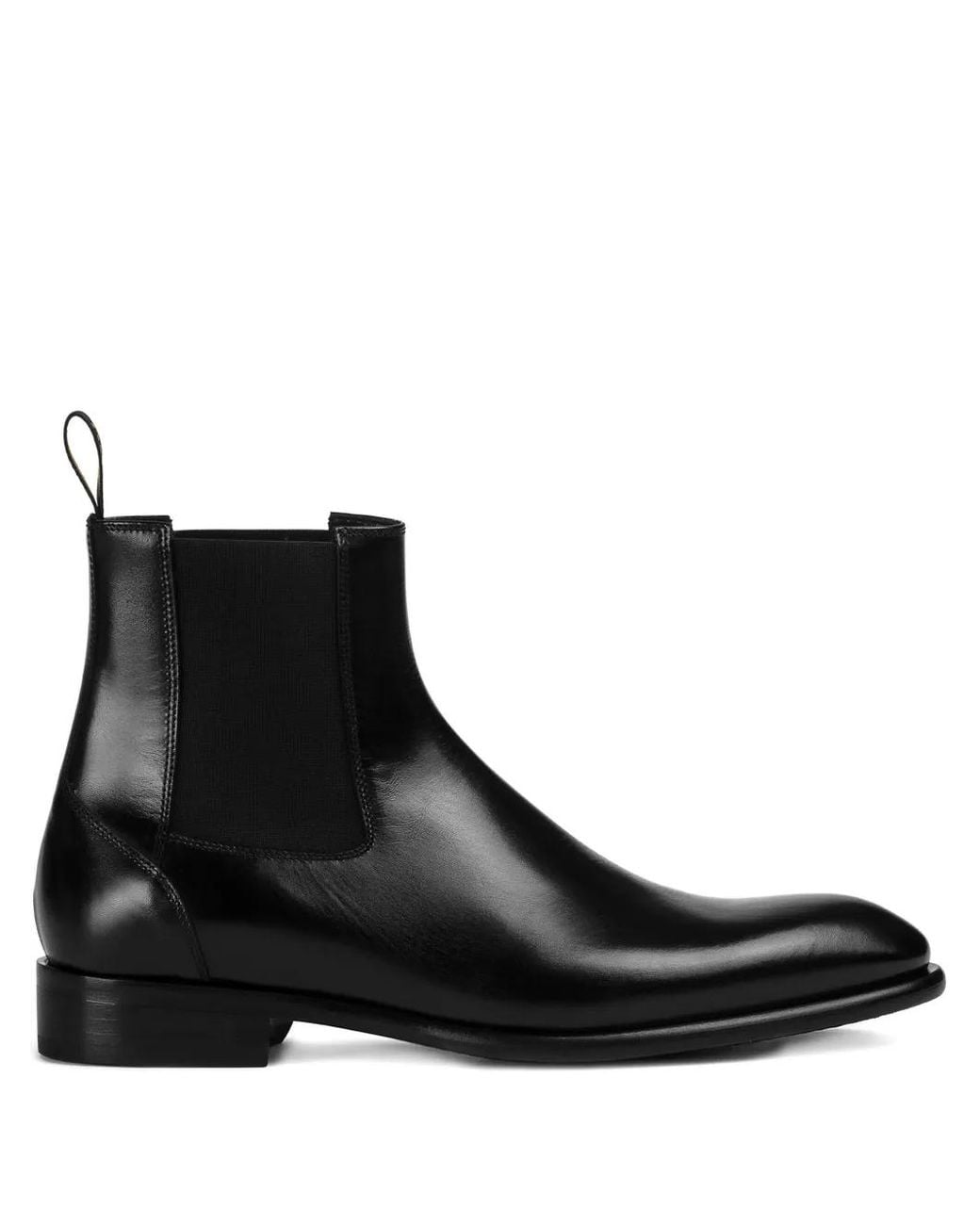 Doucal's Black Leather Chelsea Boots for men
