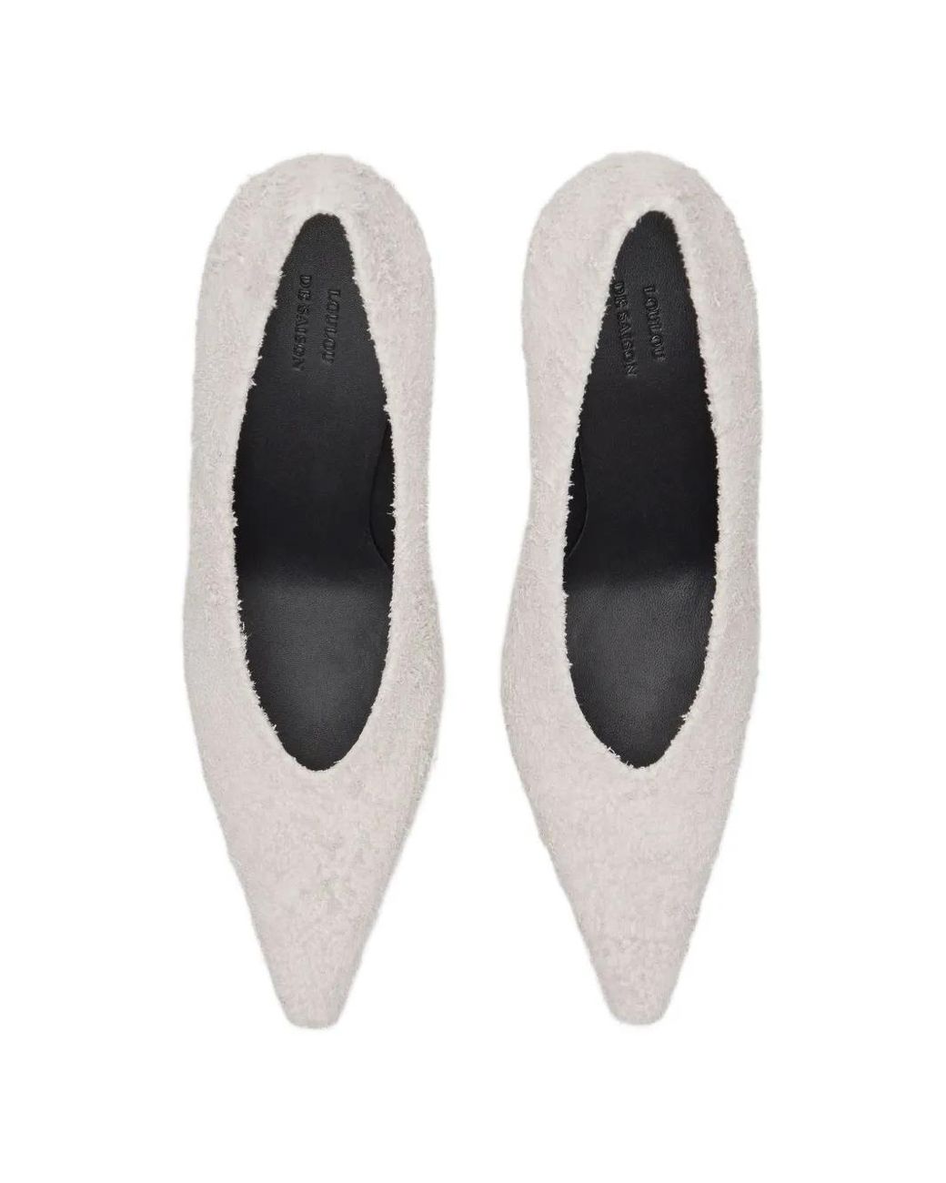Loulou de Saison White Faye Distressed Leather Pumps