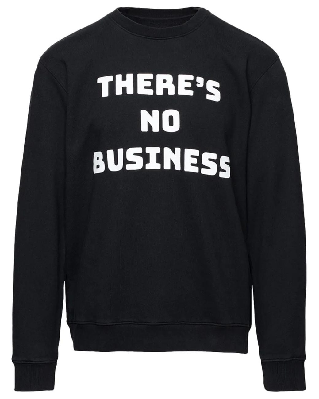 Aztech Mountain Blue No Biz Slogan-Print Sweatshirt for men