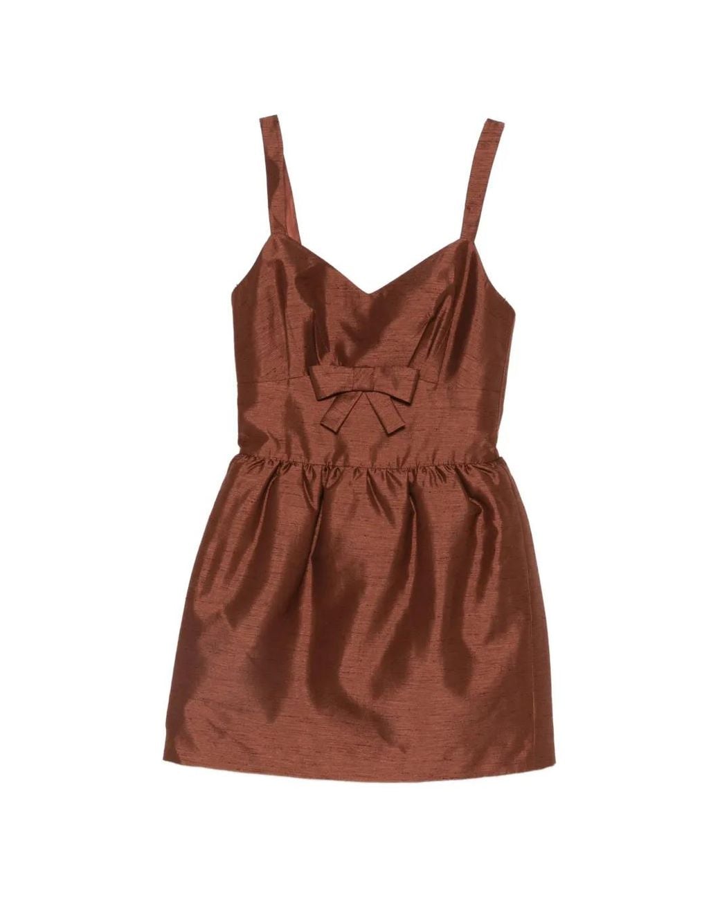 ShuShu/Tong Brown Dress V-Neck