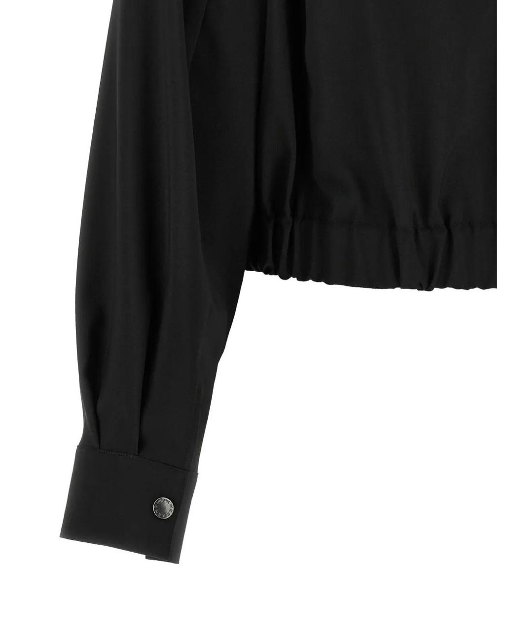Weekend by Maxmara Black Elasticated Cropped Jacket