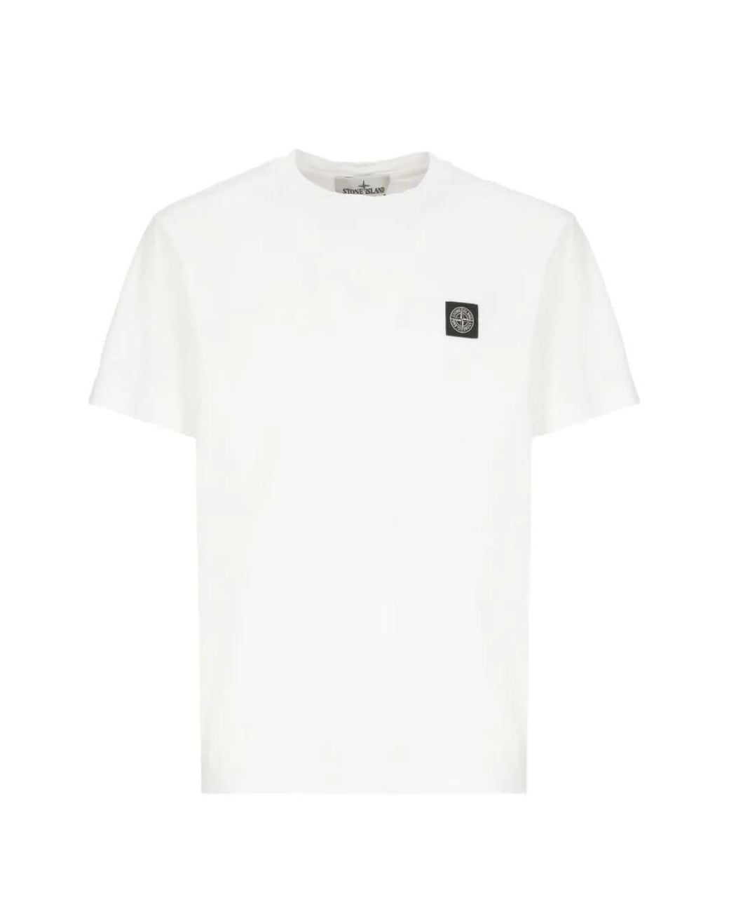 Stone Island White 2100027 60/2 Cotton Jersey for men