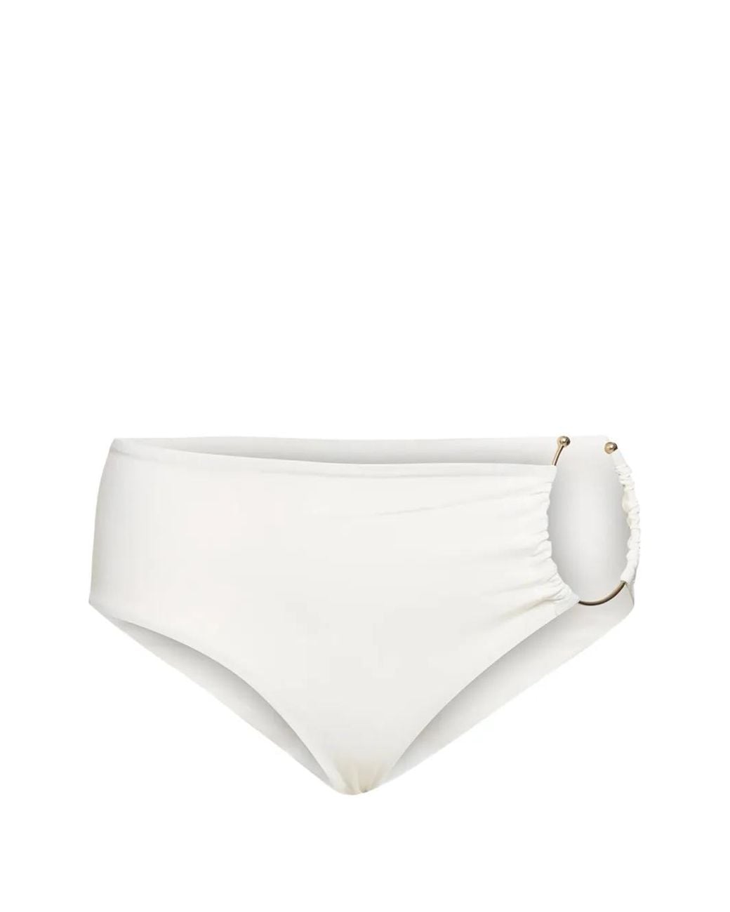 Christopher Esber White Gathered Bikini Bottom
