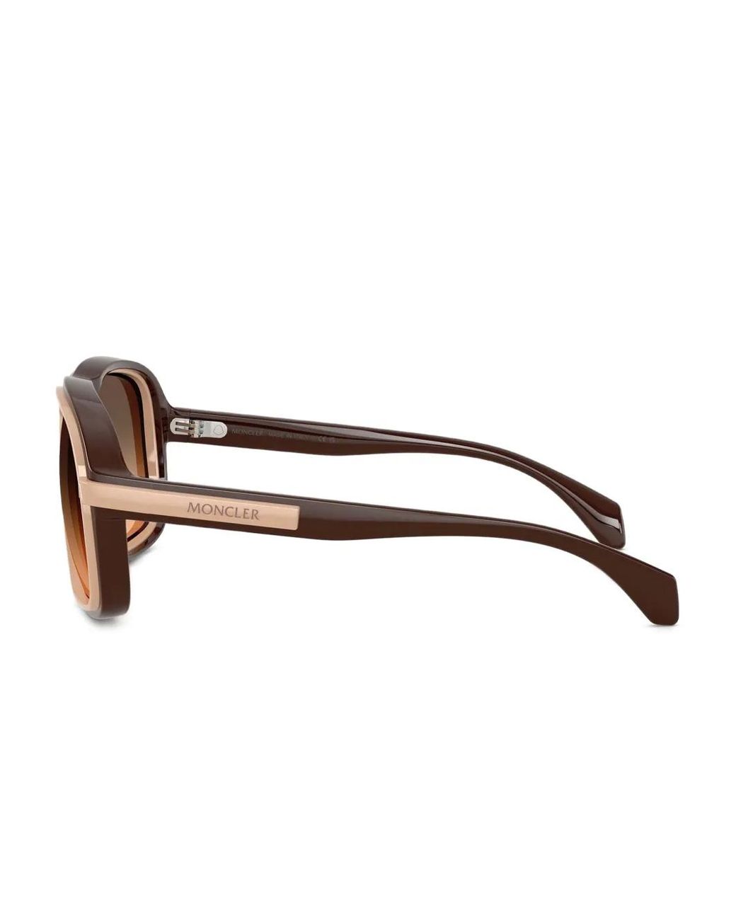 Moncler Pink Two-Tone Pilot-Frame Sunglasses