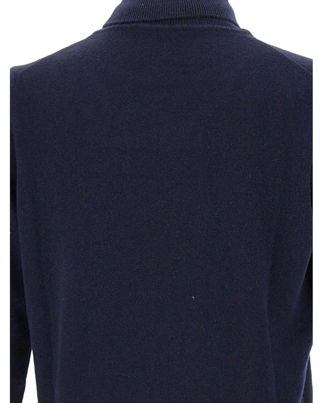 Kangra Blue Ribbed Cashmere Sweater for men