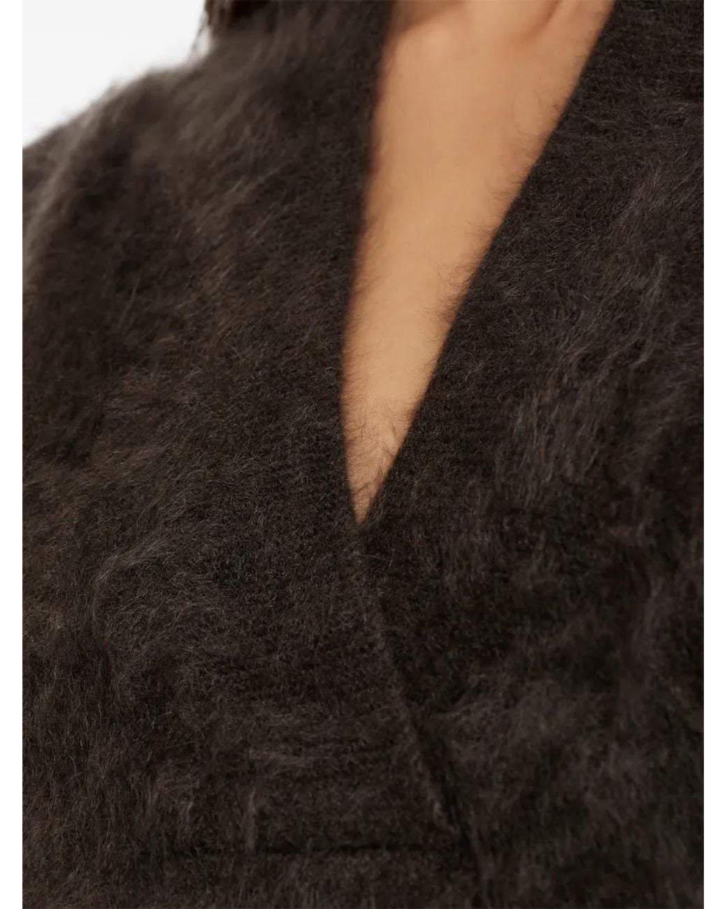Lisa Yang Black Nolell Brushed Cashmere Top