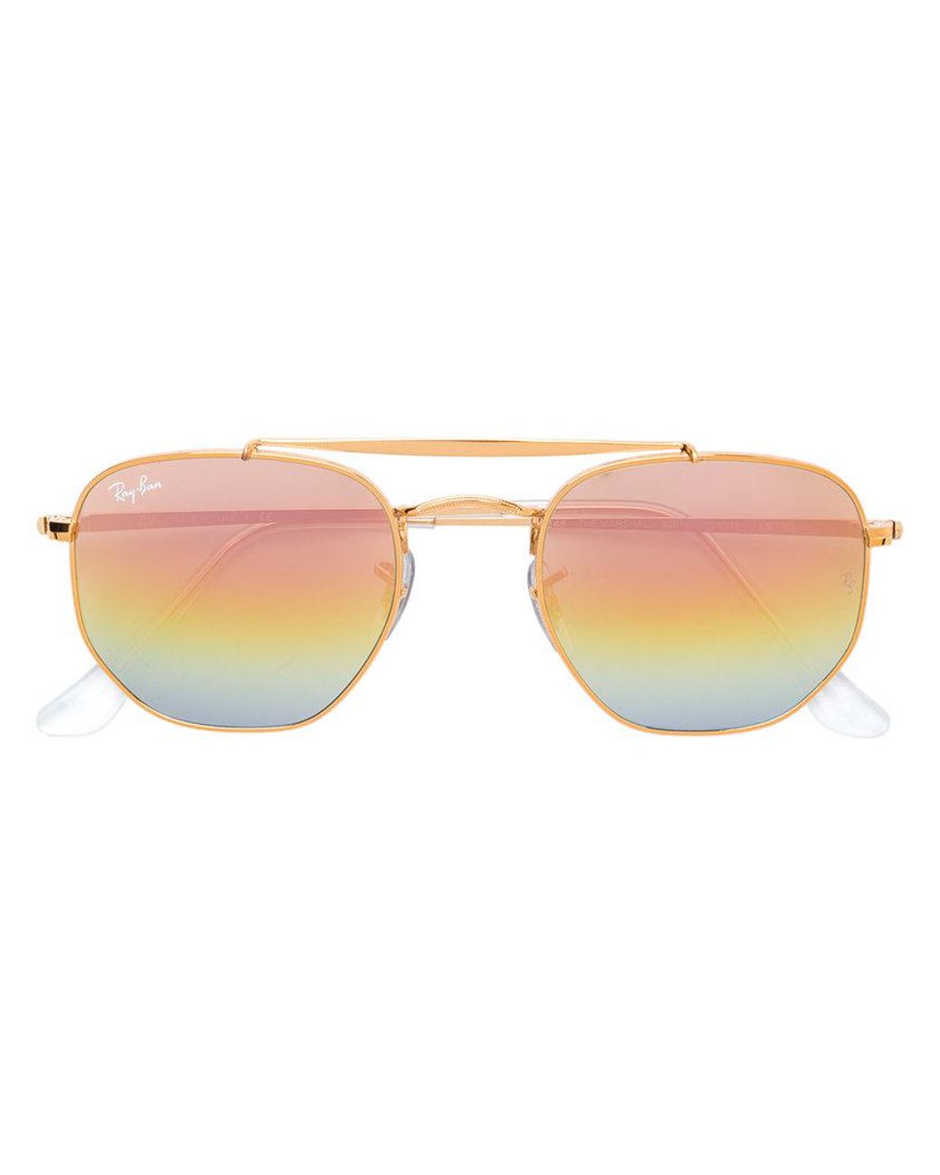 Ray-Ban Hexagon Rainbow Tinted Sunglasses in Metallic | Lyst