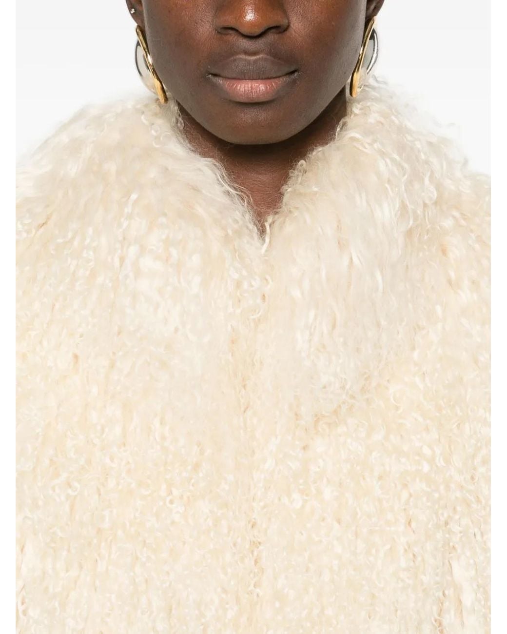 DUCIE Natural Faye Shearling Coat