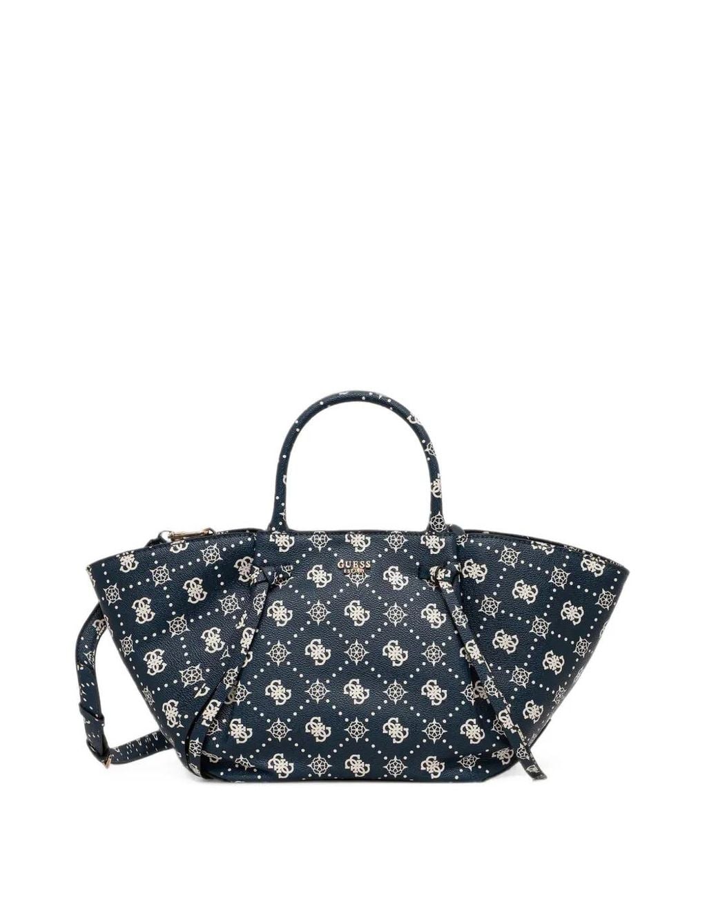 Guess Blue Cabas Allegra À Motif Monogrammé