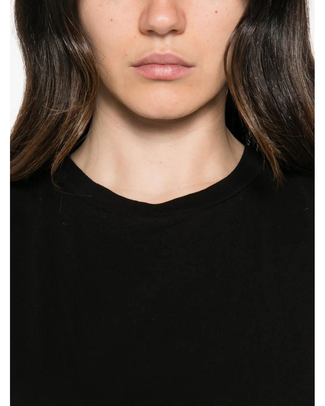 Bobi Black Bubble-Hem T-Shirt