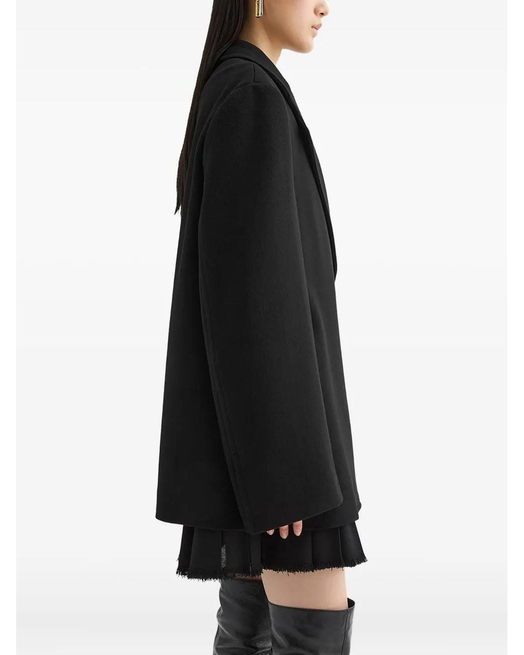 Jil Sander Black Wool Coat