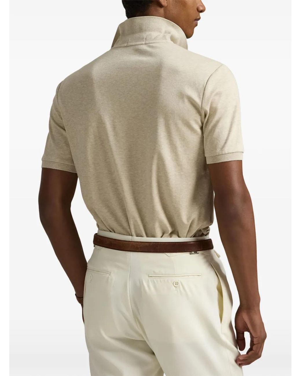 Polo Ralph Lauren Natural Logo-Embroidered Polo Shirt for men